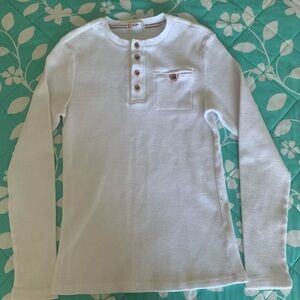 H2H White Henley Shirt Size